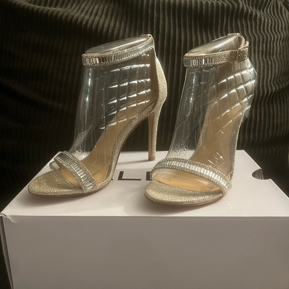 Aldo Gold and Clear Heels